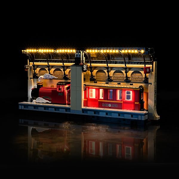 BrickBling Kit d'éclairage LED compatible avec Lego Book Nook : Poudlard Express 76450 (pas de modèle), avec télécommande, jouet créatif - 2