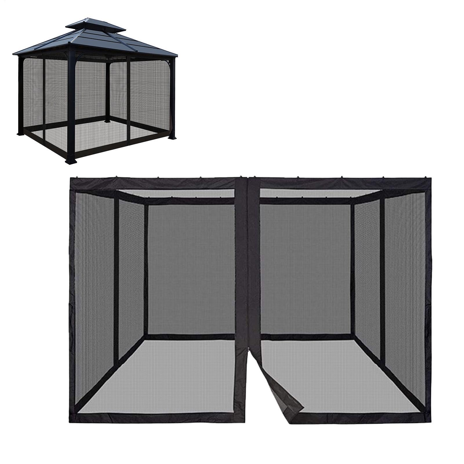Zanzariera Patio Copertura 3,66 x 3,66 m Grande Pieghevole e Portatile | Rete Patio Anti-punture Per Uso Quotidiano Esterno E Interno, Giardino, Portico, Cortile, Casa, Camera Da