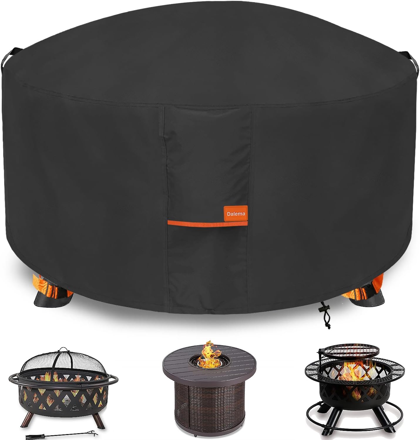 Round Firepit Cover, Waterproof Firepit Shield, Patio Fire Pit Cover