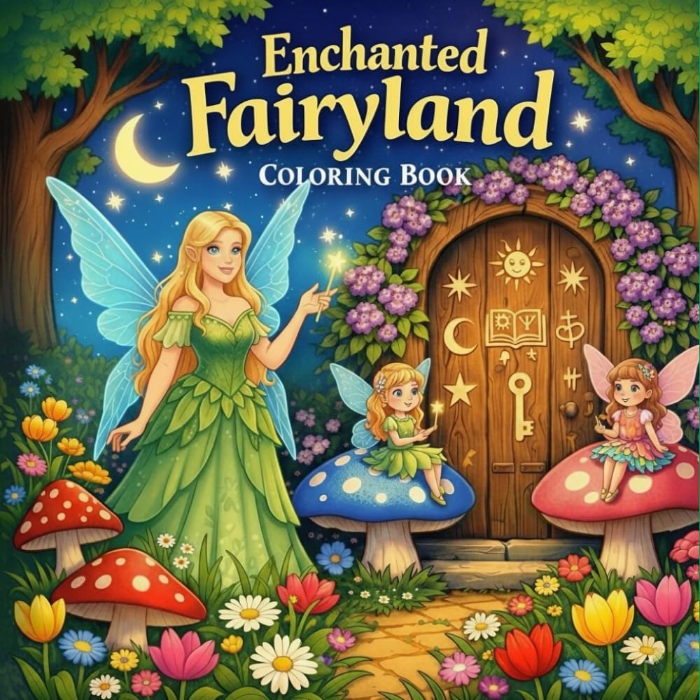 Enchanted Fairyland Coloring Book: Intricate Magical Scenes for Relaxation, Mindfulness, and Stress Relief