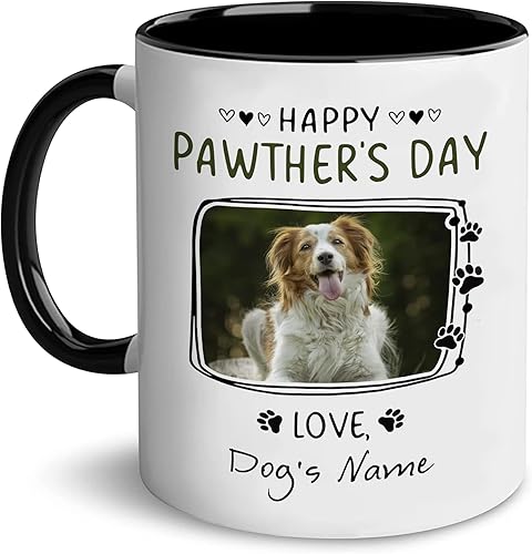 Taza personalizada para papá de perro, regalo del día de Pawther, regalo del día del Pawther, taza del día del Pawther, tazas personalizadas para