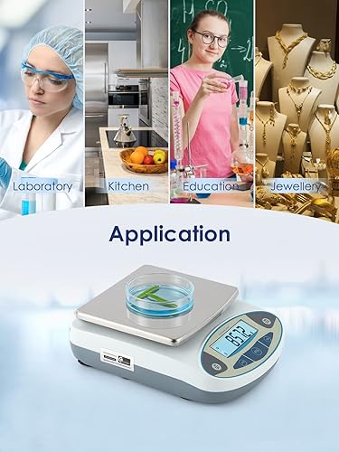 Miniatura 8 de CGOLDENWALL Báscula de laboratorio de 5000 gX0004oz balanza de laboratorio de alta precisión báscula de pesaje científico electrónico sin peso de