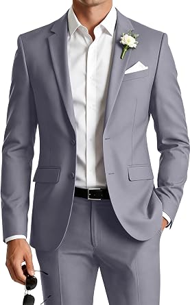 Mens Suit 2 Piece Formal Business Tuxedo for Men Wedding Prom