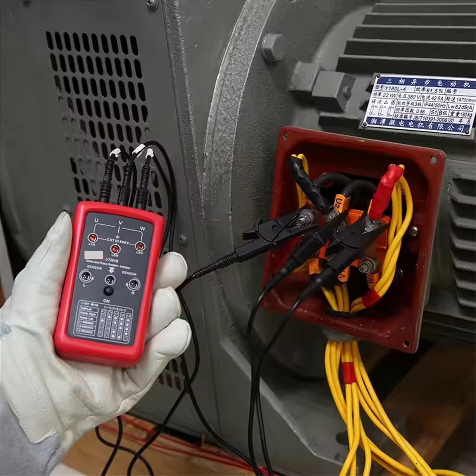 Analizador de Redes Electricas, UT261A UT261B 3 miernik sekwencji faz Brak fazy Wskaźnik obrotu silnika AC Częstotliwość napięcia Detektor
