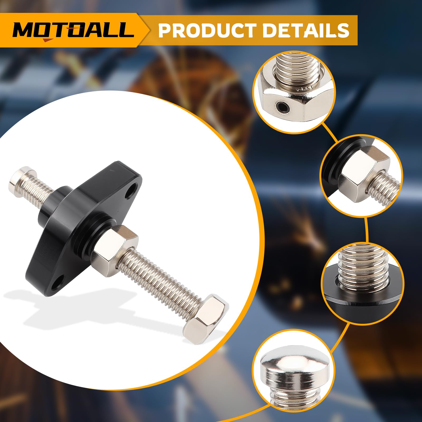 MOTOALL Tensor de cadena de distribución CNC de repuesto para Suzuki LTZ 400 Z400 2003-2014 con tensor de cadena manual CNC Billet y junta