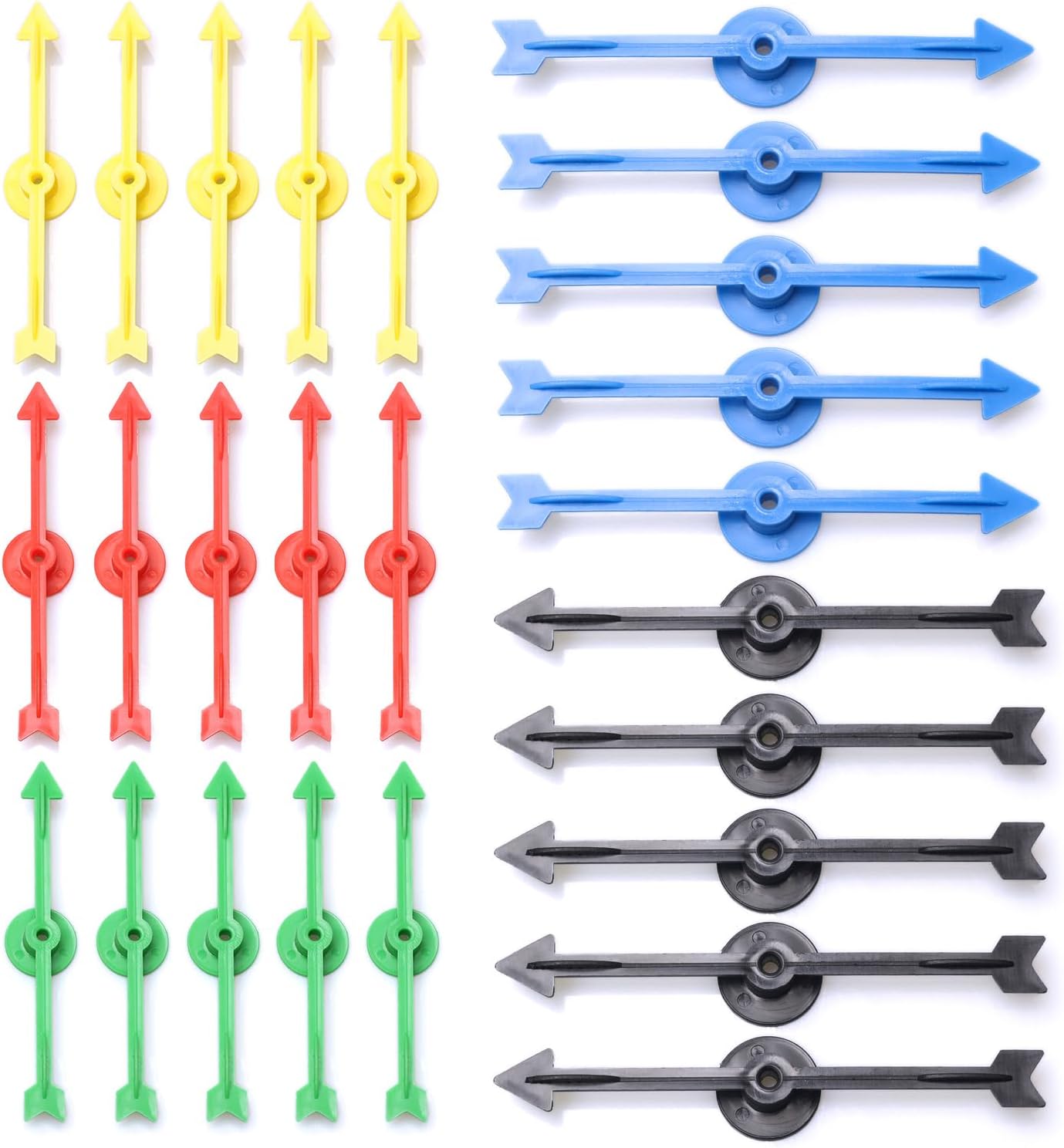 25 Pack 4inch Arrow Spinners in 5 Colors for Home and