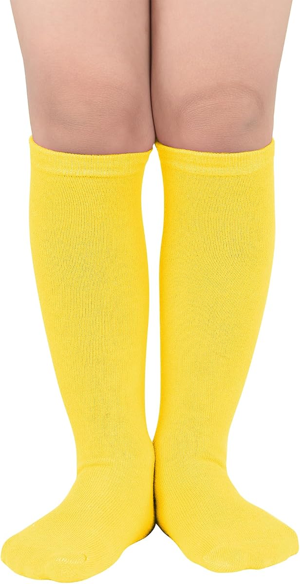 Kids Soccer Socks Cotton Knee High Girls Boys Softball Stockings