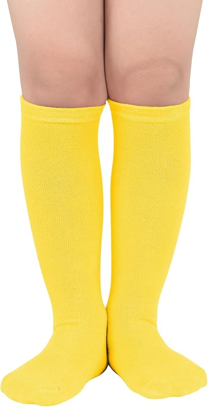 Kids Soccer Socks Cotton Knee High Girls Boys Softball Stockings