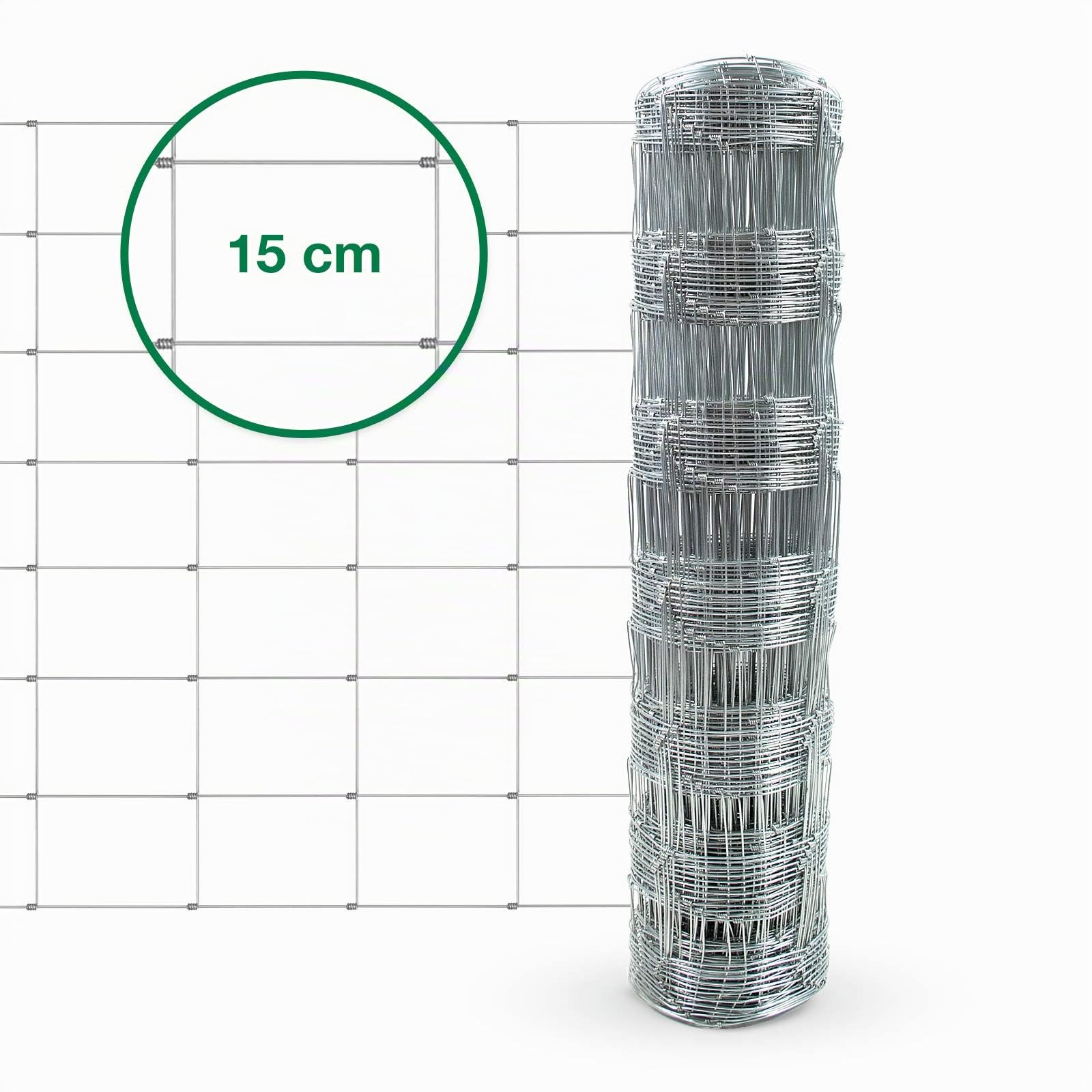 Valla para salvajes galvanizada en calidad de comercio especializado, diferentes alturas, 50 m de largo, valla para pastos forestales, valla de alambre, valla de alambre (100 cm x 50 m)