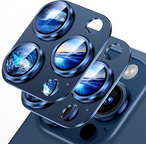 Miniatura 48 de Uyiton - Protector de lente de cámara de iPhone 15 Pro y 15 Pro Max, no se rompe fácil, fuerte absorción, compatible con fundas, cubierta de cámara
