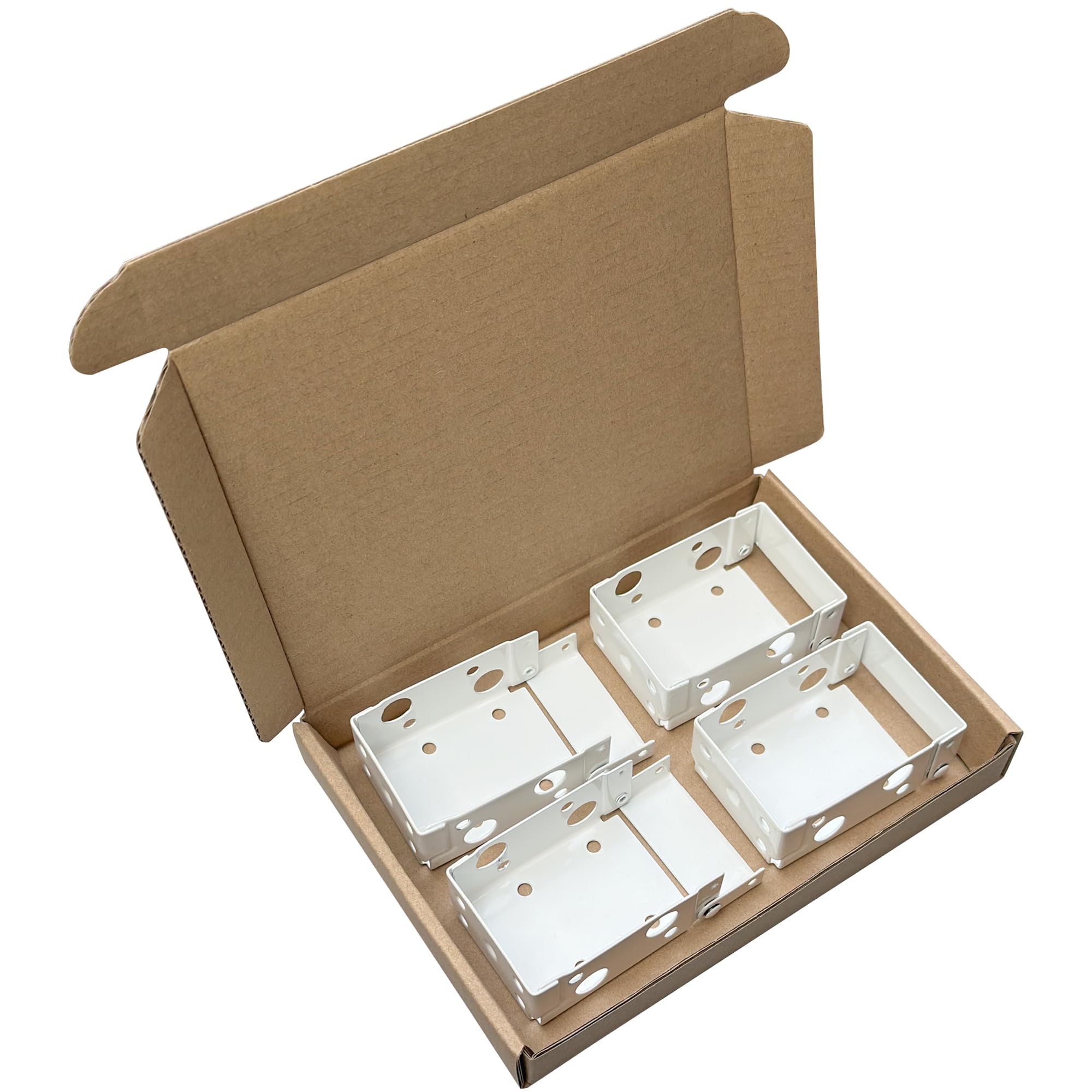4 PCS Venetian Blind Fittings Brackets Box Mounting Brackets, White - Image 4
