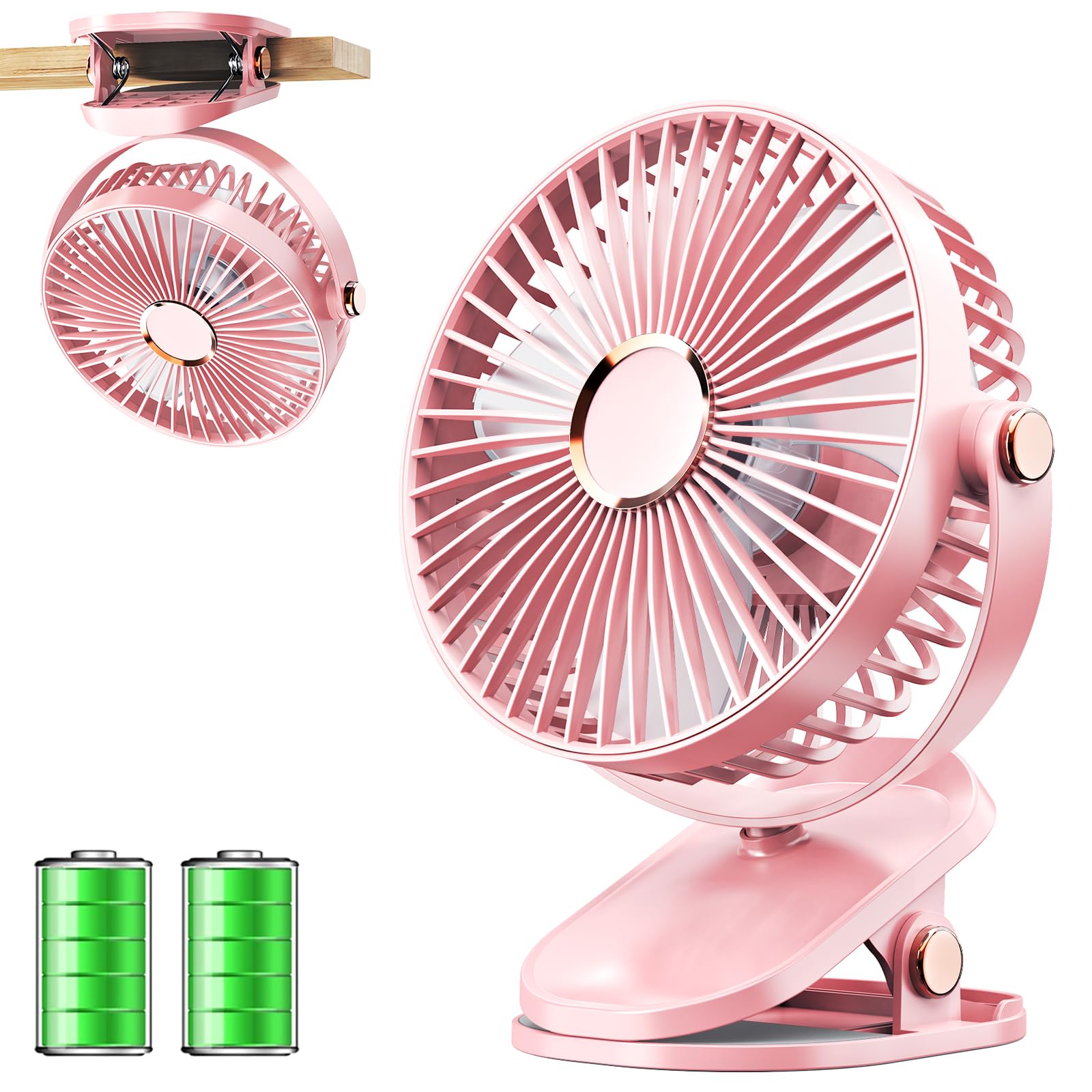 Amazon | iNeibo 卓上扇風機 クリップ 小型 USB扇風機 【4000mAh大容量