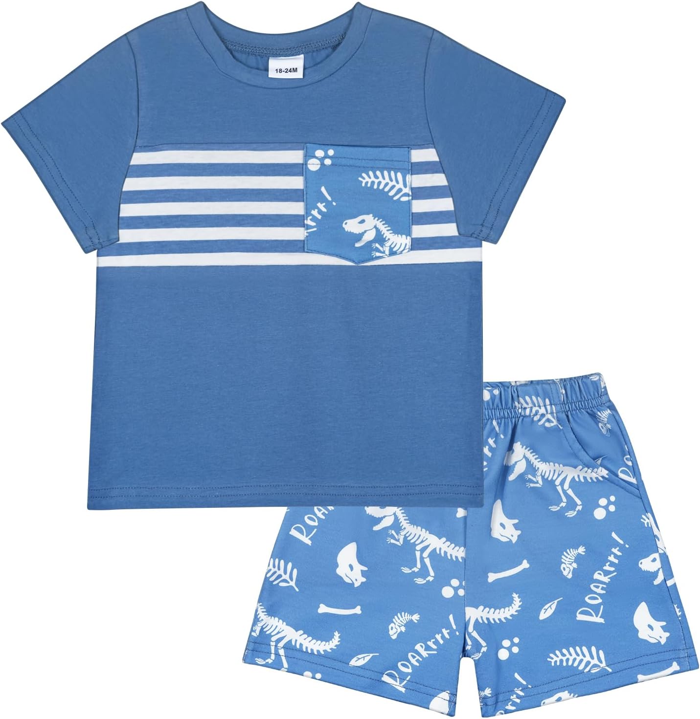Toddler Baby Boy Clothes Boys Summer Outfits T-shirt Dinosaur Boy Short Sleeve Set 18 Months-4T