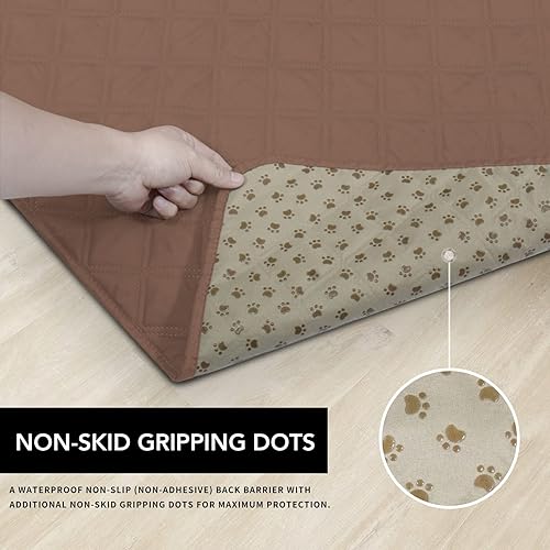 Vista 146 de Easy-Going - Funda protectora, 100 % impermeable, protector de muebles, funda de sofá, funda antideslizante lavable, reutilizable, contra Beige