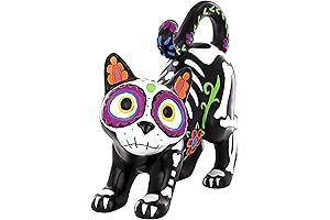 Design Toscano Dia de los Muertos El Gatto Sugar Skull Cat Statue