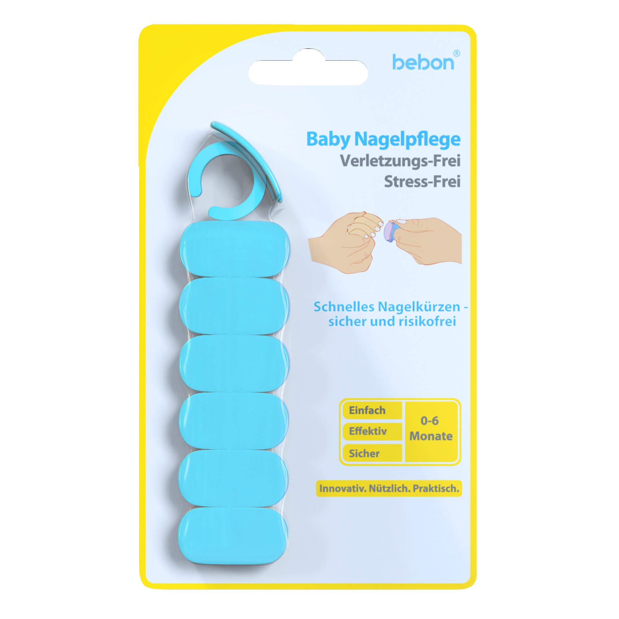 bebon® - Cura delle unghie per neonati, pratico set per la cura delle unghie dei neonati a partire da 0 mesi, idea regalo per le mamme in dolce attesa, 18 lime usa e getta