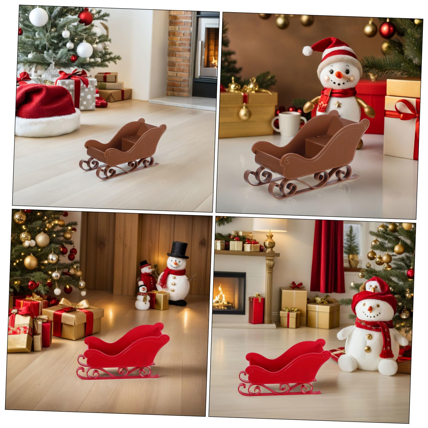 Alipis 3piezas Decoración De Navideño Miniatura para Manualidades y Accesorios Fotográficos para Fiestas Navideñas Modelo De De Escritorio para Decoración De Mesa