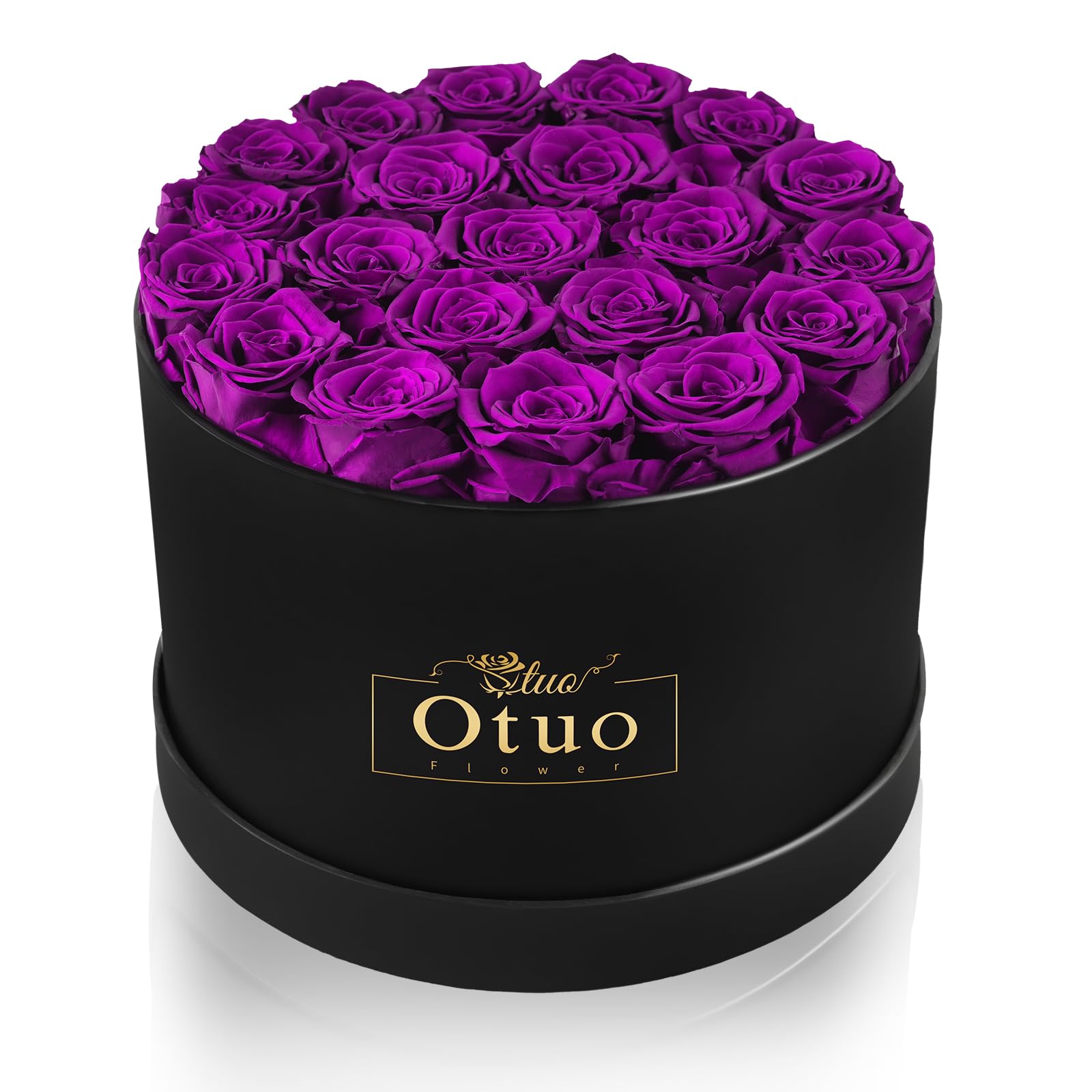 16 Preserved Roses In Heart-Shaped Box - Real Forever Flowers, Lasts Up To 2 Years, Pink Eternal Roses