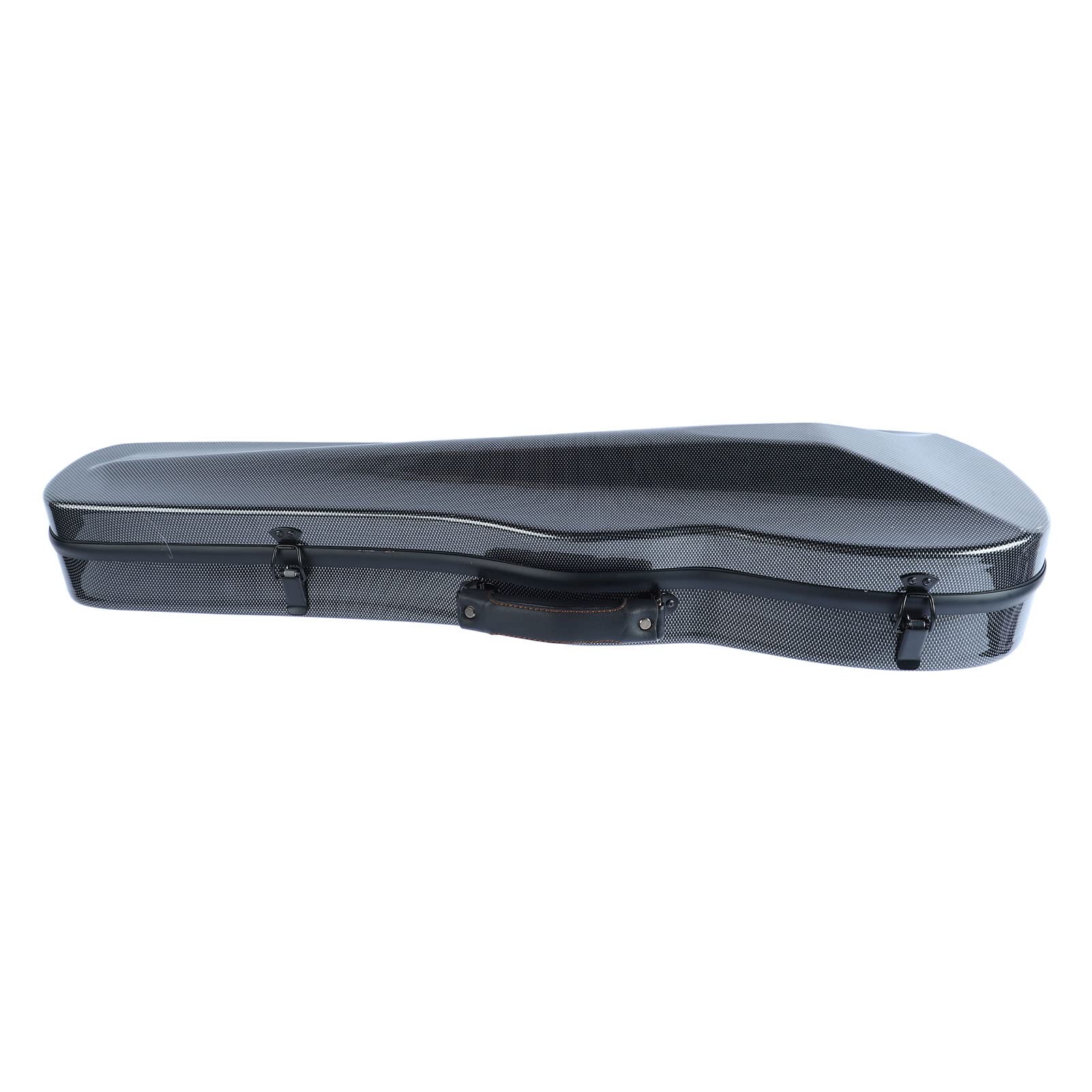 Keenso Estuche de Violín 4/4, Bolsa de Transporte de Violín Portátil Ligera de Fibra de Carbono con Termómetro (Gris Plateado)