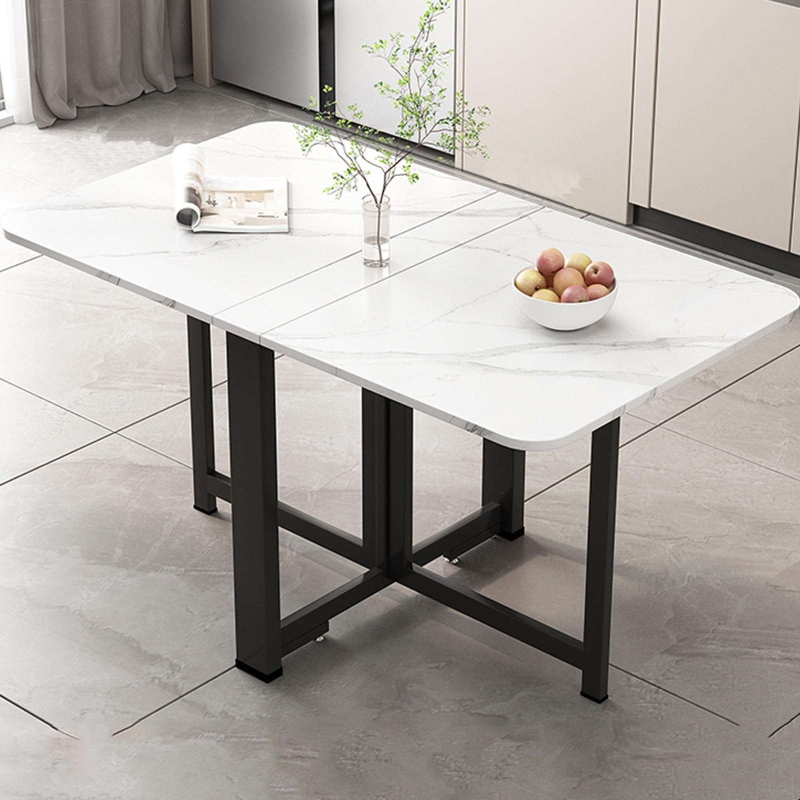 Foldable MultiPurpose Dining Table Expandable Wooden Desk for Small SpacesKitchen & Dining Room Table Set Ideal for Compact Storage Solutions