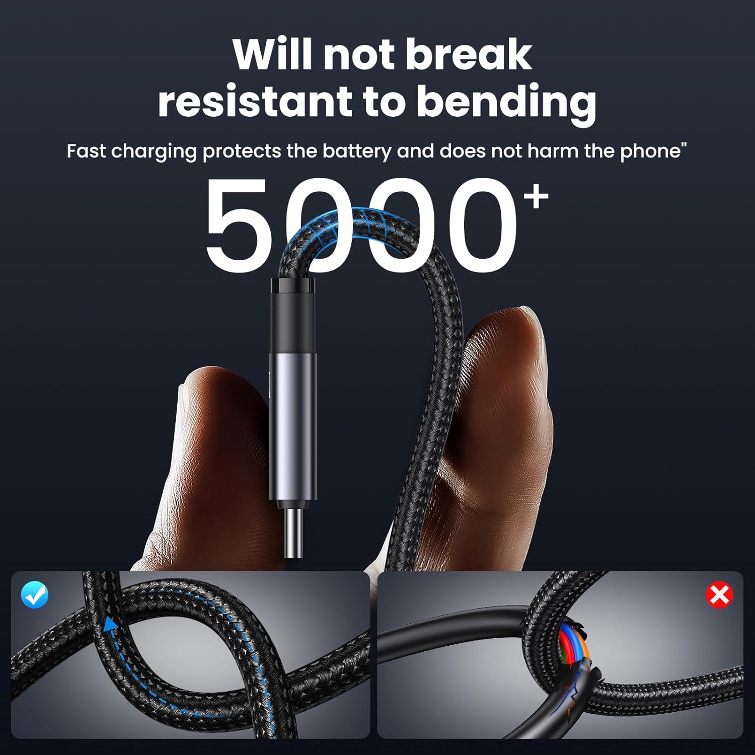 240W Multi Charging Cable, 6.6ft 6-in-1 USB C Cable Fast Charging Cords with USB-C/A Ports to IP/Type C/Micro Connectors for Pad/Cell Phones/Tablets/Laptop