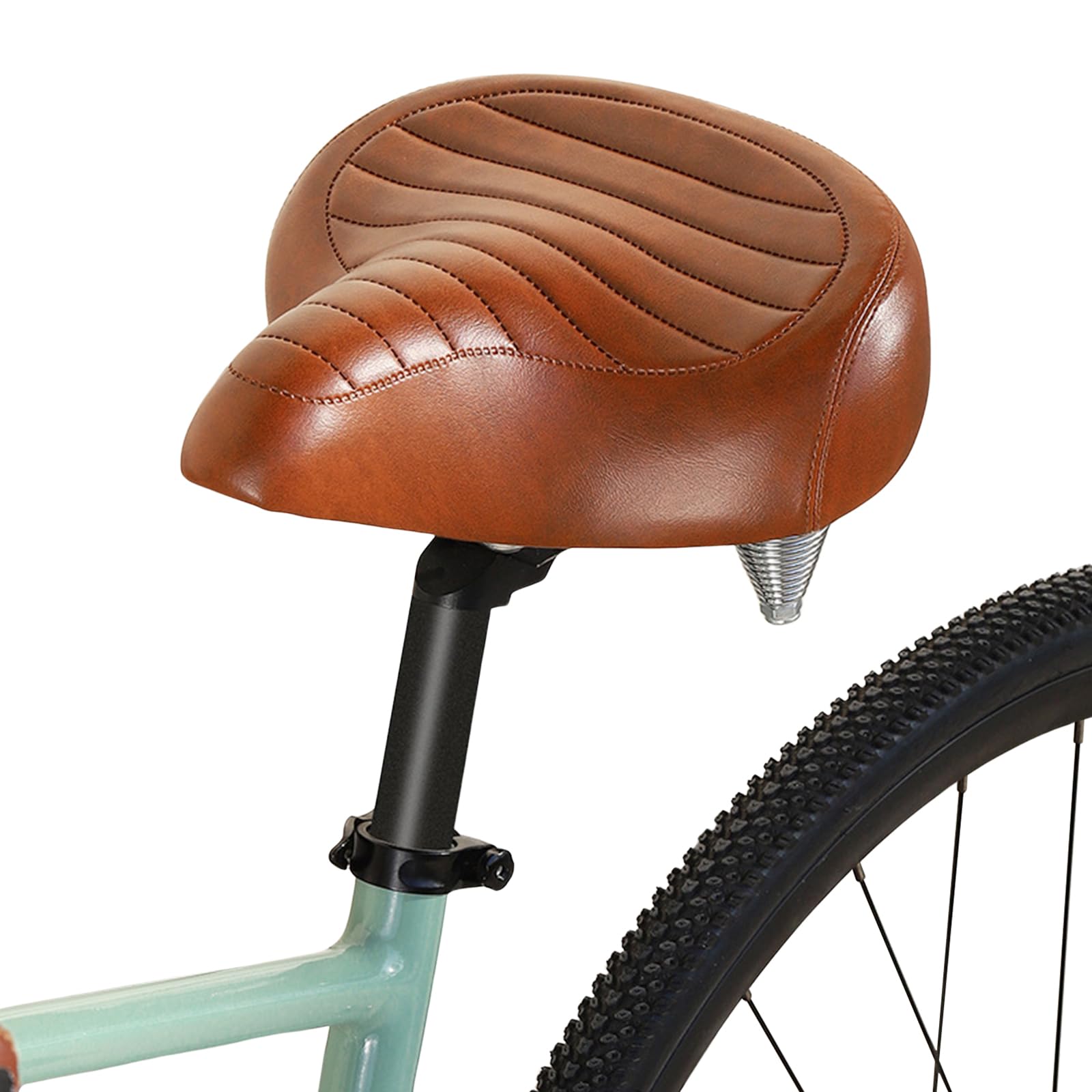 Sella Bici Comoda Donne e Uomini, Ergonomica Sellino Bici Morbido Sedile Bici Vintage Design Morbido Imbottito Universale per Alla Maggior Parte Delle Cyclette o da Strada per Uomini e Donne