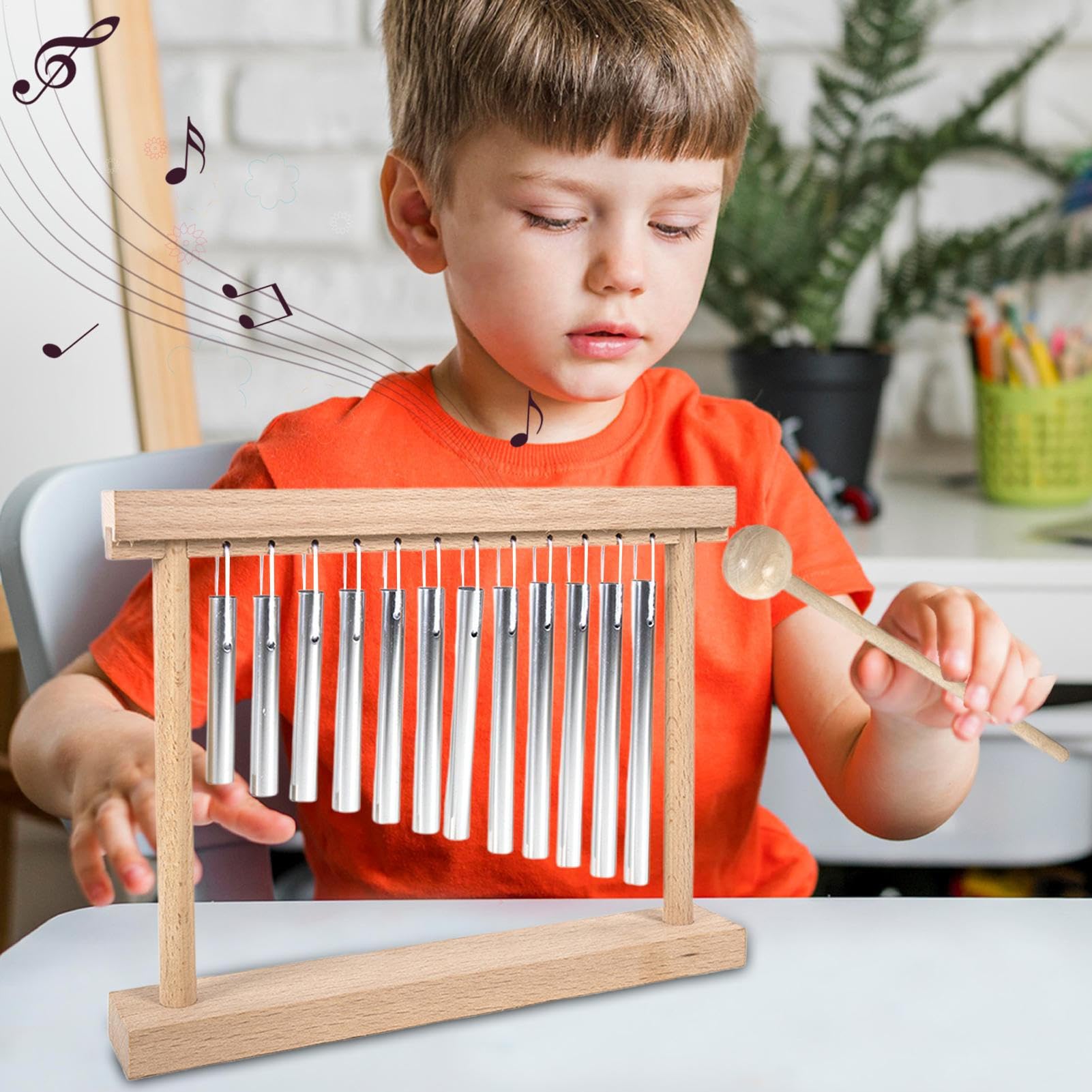 Instrument de carillon précis collaboratif amusant éducatif débutant | Carillon éducatif pour famille, salle de classe, yoga, intérieur, jardin, école, temple pour femmes et hommes