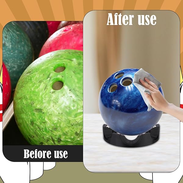 Support pour Boules Bowling, Porte-Boules de Bowling Durable avec Rotation Fluide à 360° Présentoir Pratique Accessoires de Sport pour Nettoyage et Polissage - 4