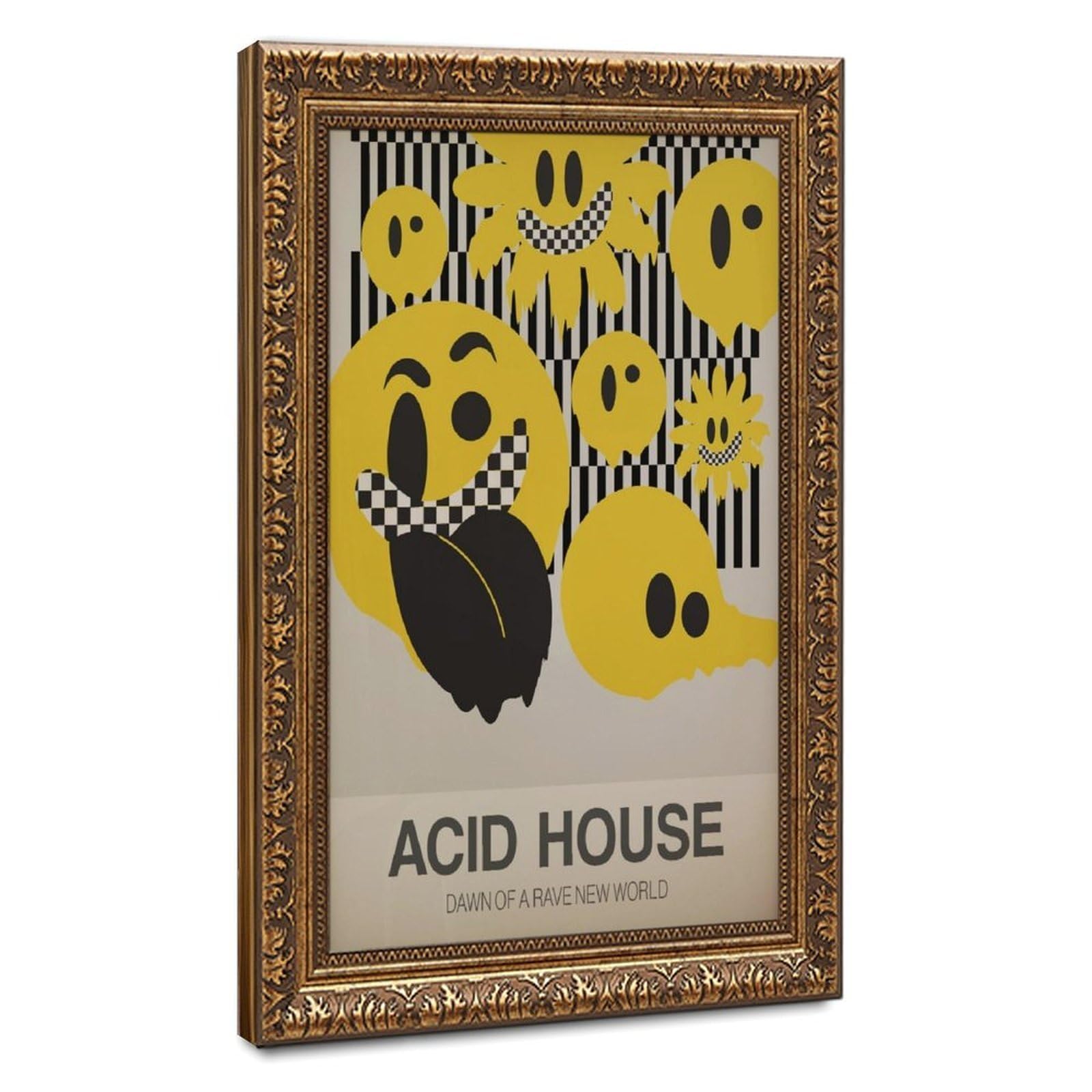 Acid House, poster musicale su tela, decorazione per camera da letto, ufficio, stanza, regalo, 40,6 cm L x 61 cm W