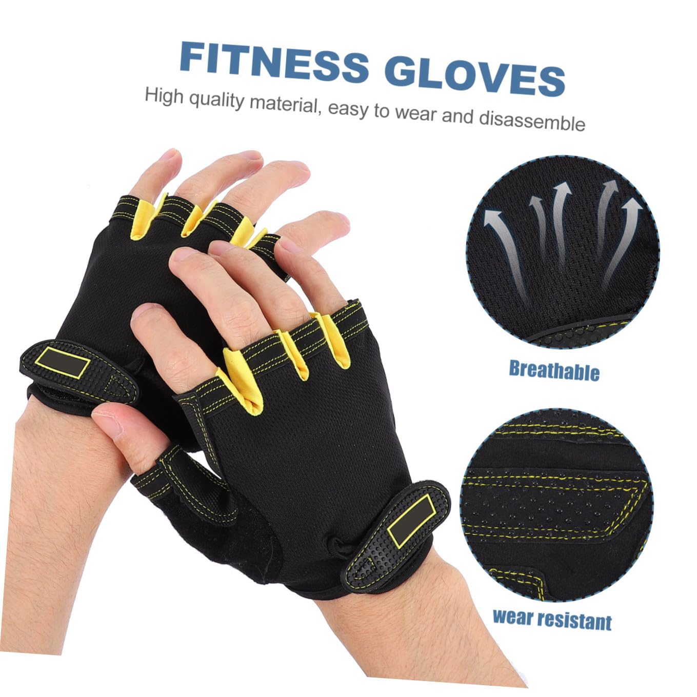 SOIMISS 3paare Outdoor Halbfingerhandschuhe Für Herren Und Damen Atmungsaktive rutschfeste Fitness Und Fahrradhandschuhe Mit Stoßdämpfenden Polstern Für Sport Und Outdoor-aktivitäten