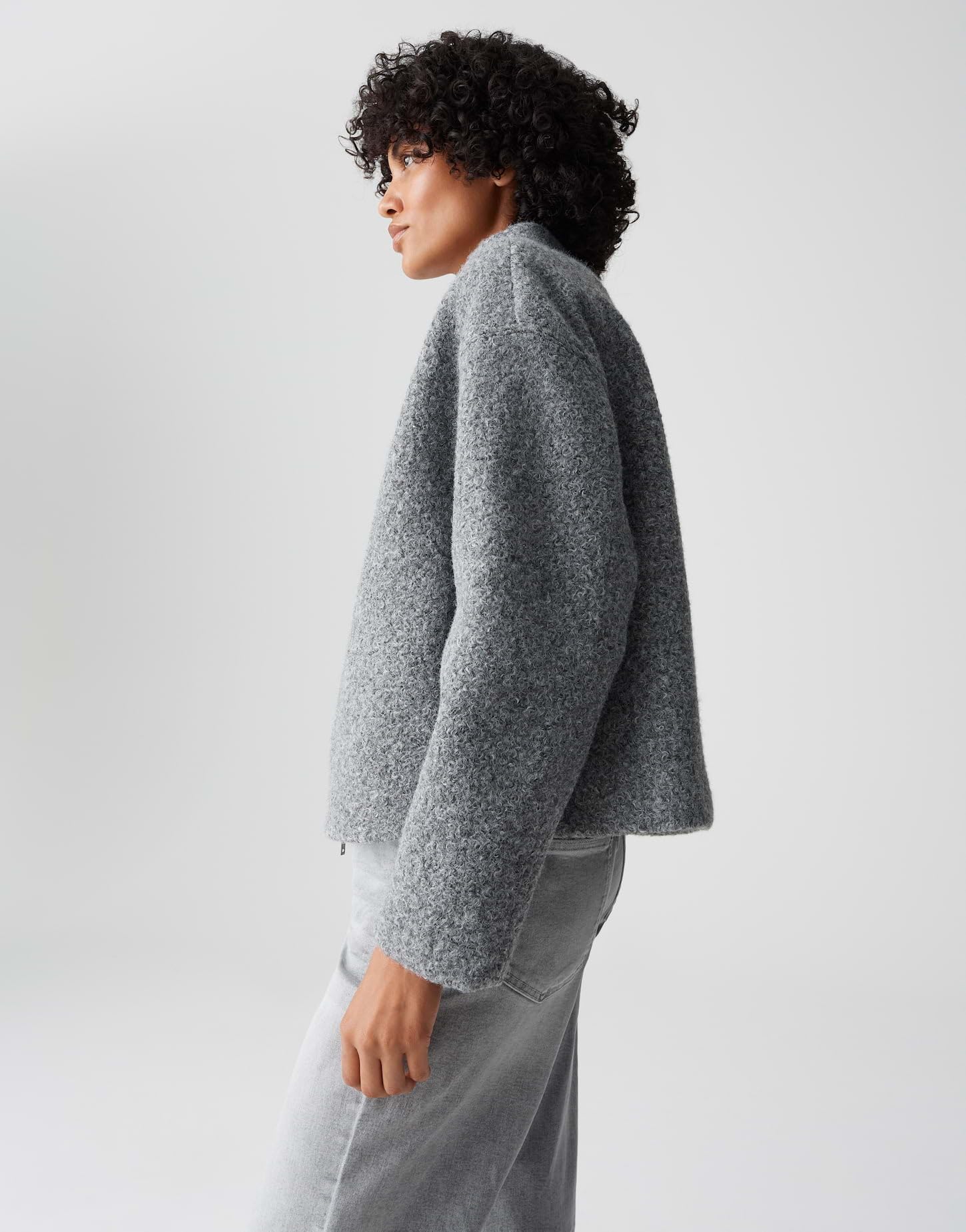 OPUS Damen Jacke | HURLIE Regular Boxy Boucléjacke
