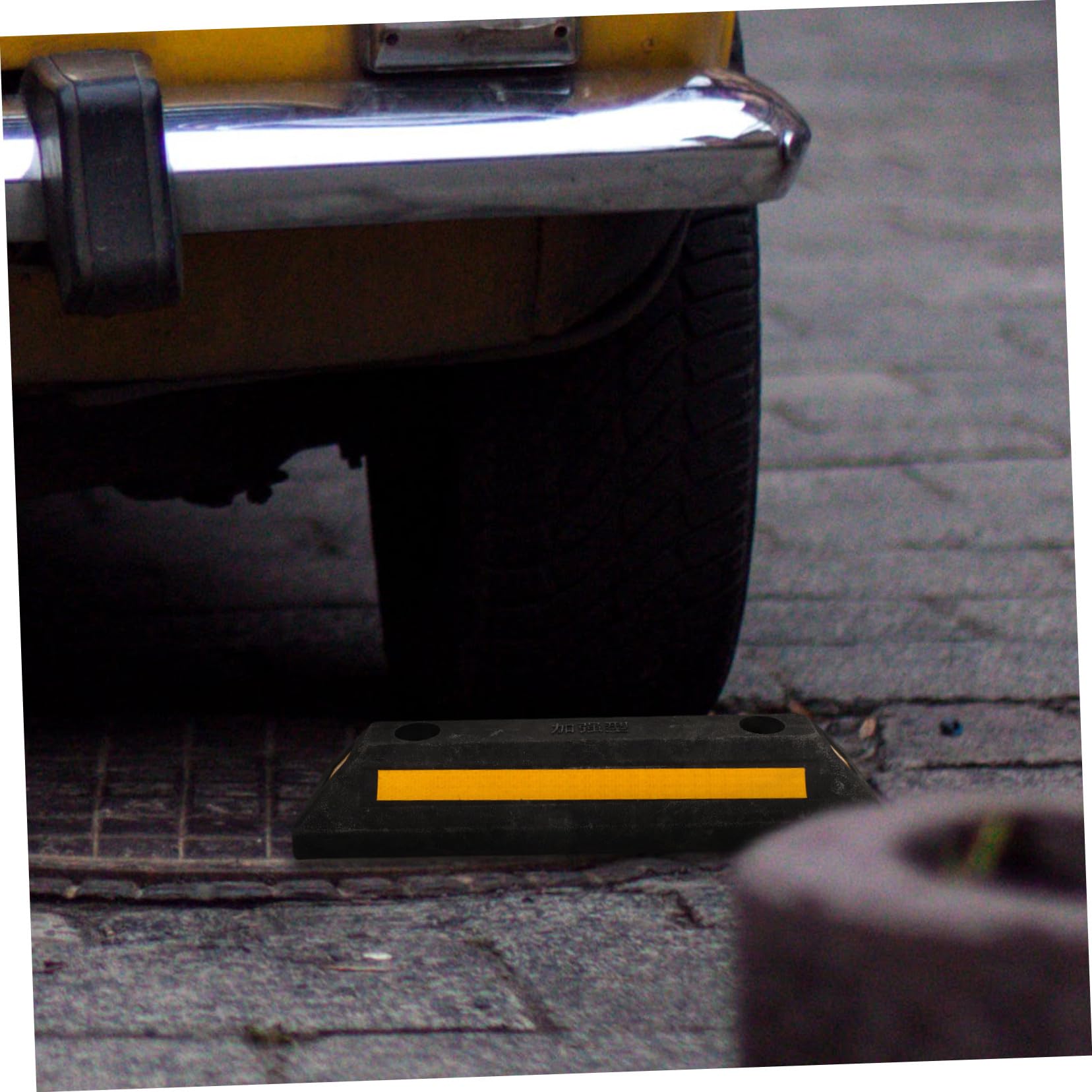 Healifty Tope de Rueda de Goma para Garaje Portátil Que Previene el Retroceso del Vehículo, Calzo Resistente para Ruedas y Estacionamiento Seguro