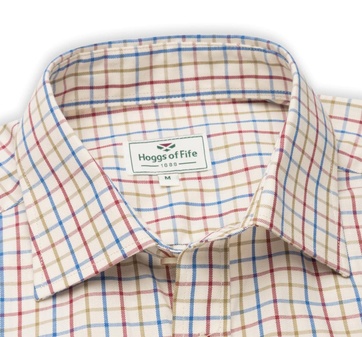 Hoggs Of Fife Inverness Cotton Tattersall Shirt - Brown/Gold/Navy, Long Staple Cotton, Machine Washable - View #10