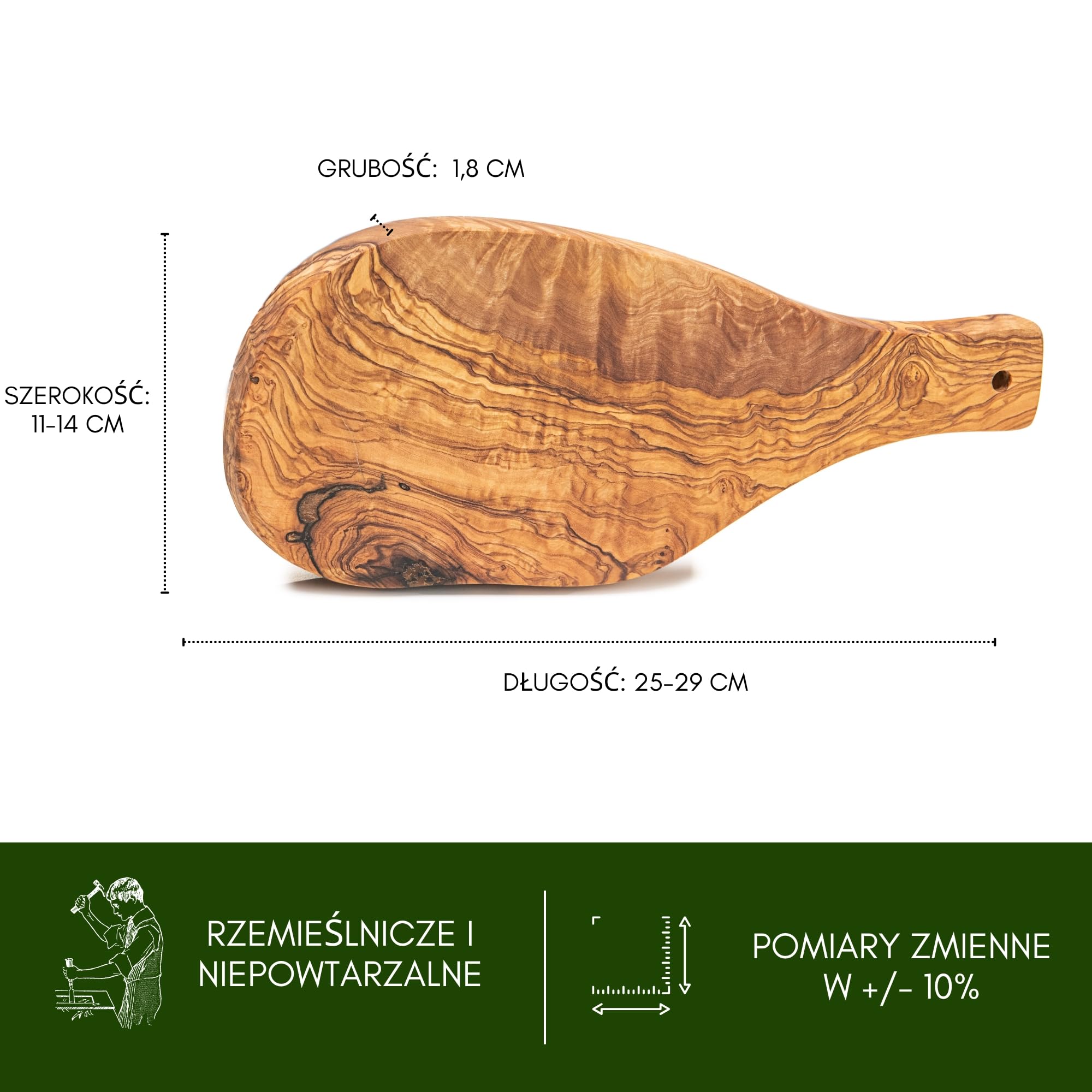 Gharyan Olijfhouten stokbrood snijplank - JF Design Store
