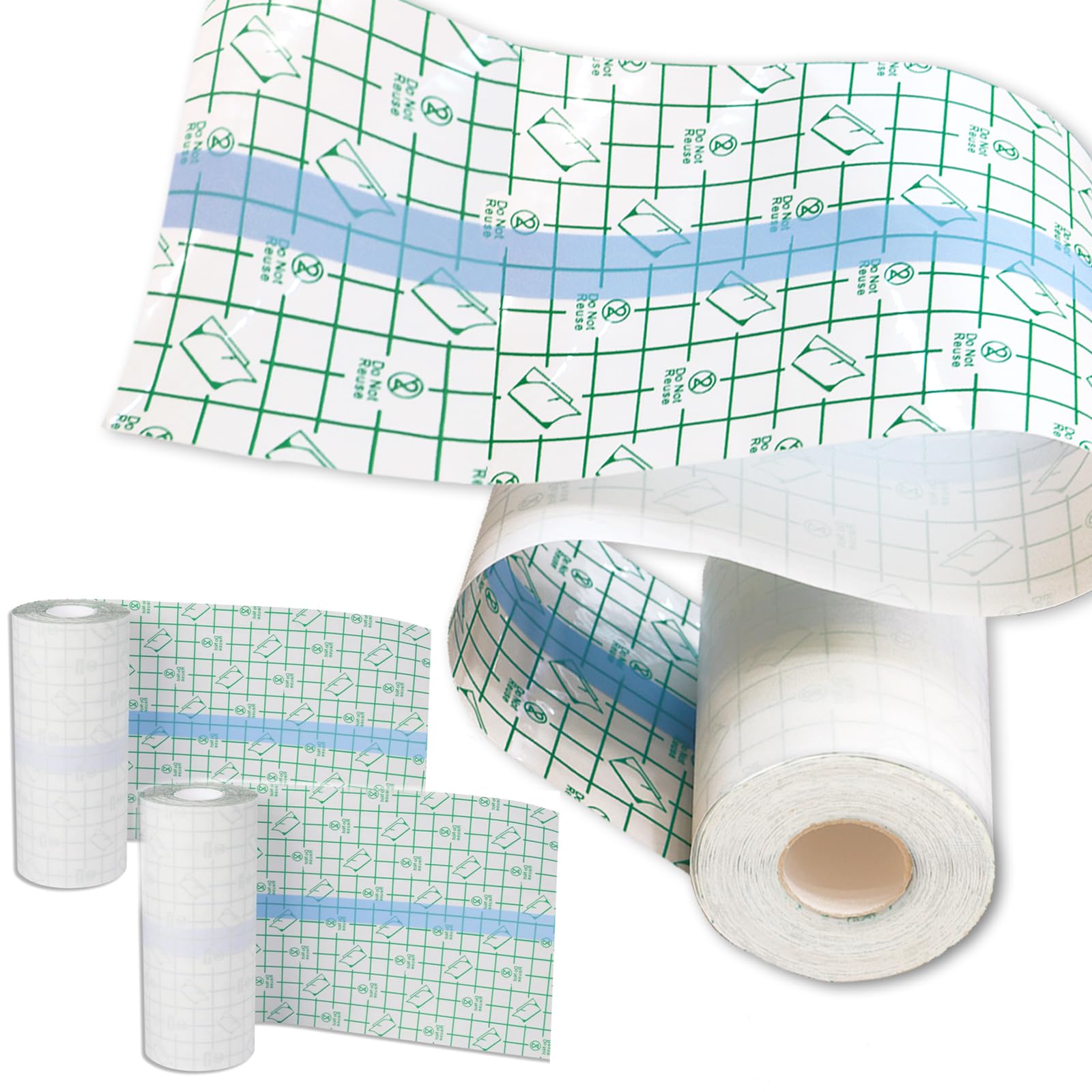 2 Rolls Aftercare Bandage Urknall 6"x4.4Yd Second Skin Tattoo Cover Up Patch Breathable Bandage Tape Waterproof Wraps Transparent Film for Healing,