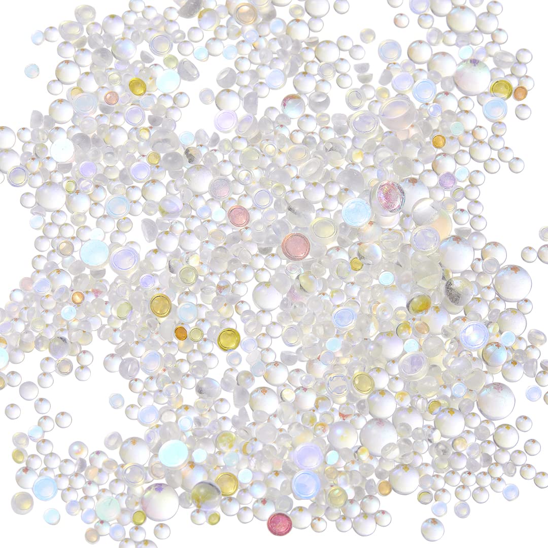 Mermaid Rhinestone mat Candy Caramel Stone Mix Beaded Nail Art Beads Blend Size 1440pcs(Aurora)