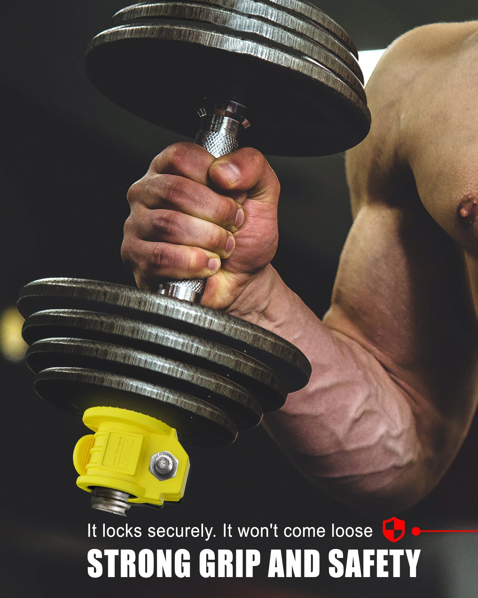 1 inch Barbell Clamps Pro Collar Adjustable Weight Bar Clips Fast Release Perfect for Pro Crossfit Strong Lifts and Olympic Fitness Training Supplies - Image 4