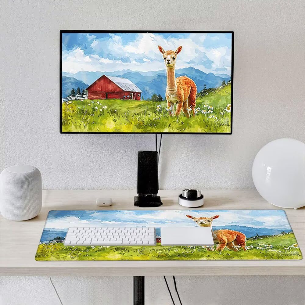 Podkładka pod mysz do gier 1800 x 900 mm, duża podkładka pod mysz do gier z przeszytymi krawędziami, mata na biurko, antypoślizgowa podstawa, podkładka pod klawiaturę, wodoodporna powierzchnia