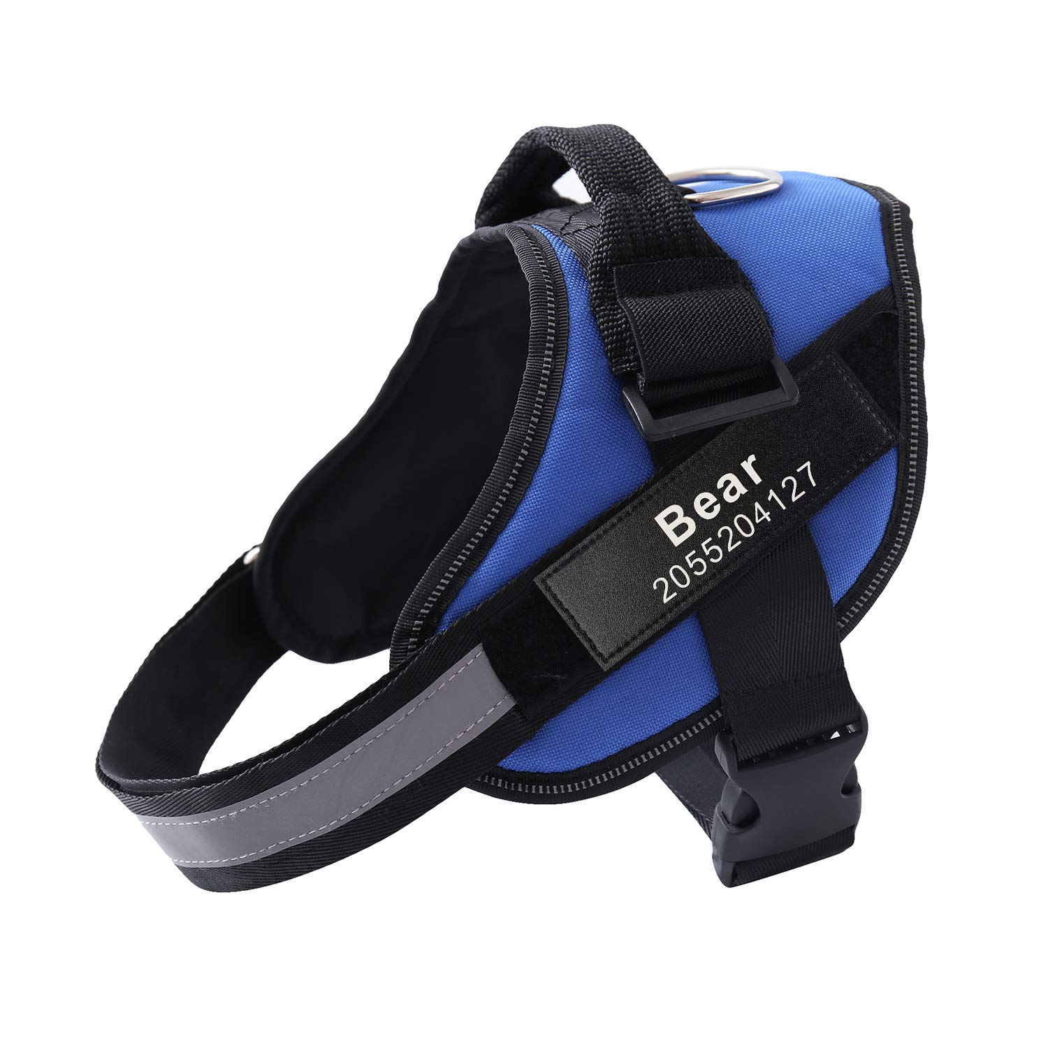 HOTGOL Custom No Pull Dog Harness with Personalize Name and Phone Number Tag,Reflective Breathable Adjustable Pet Vest for Small to Large Dogs
