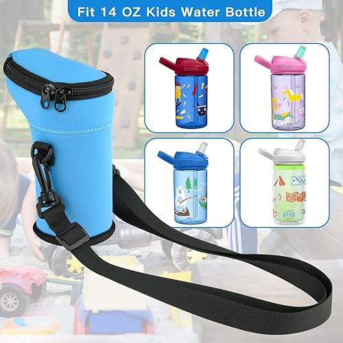 Miniatura 3 de Xxerciz Soporte para botella de agua con correa para botella de agua CamelBak de 14 onzas para niños, bolsa de neopreno aislada, bolsa de transporte