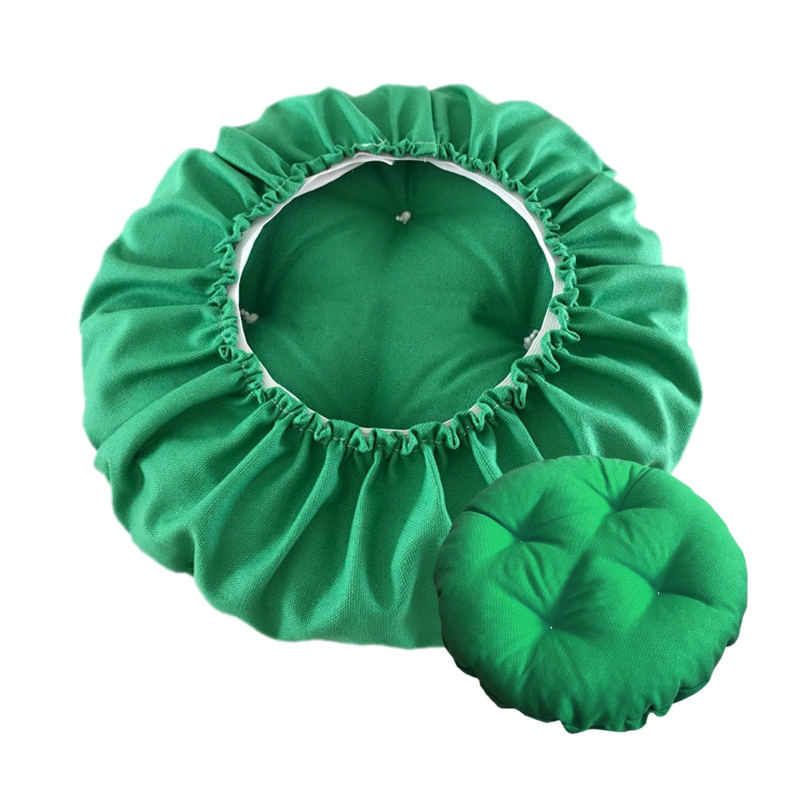 SVFOEBJM Round Chair Cushions With Elastic Bistro Chair Cushions Diameter 30/35/45cm Round Cushion Thick Comfy Office Chairs Seat Cushion(Green,45cm)