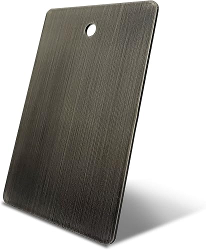 Muestra de acero inoxidable con acabado negro para campana extractora de acero inoxidable SINDA