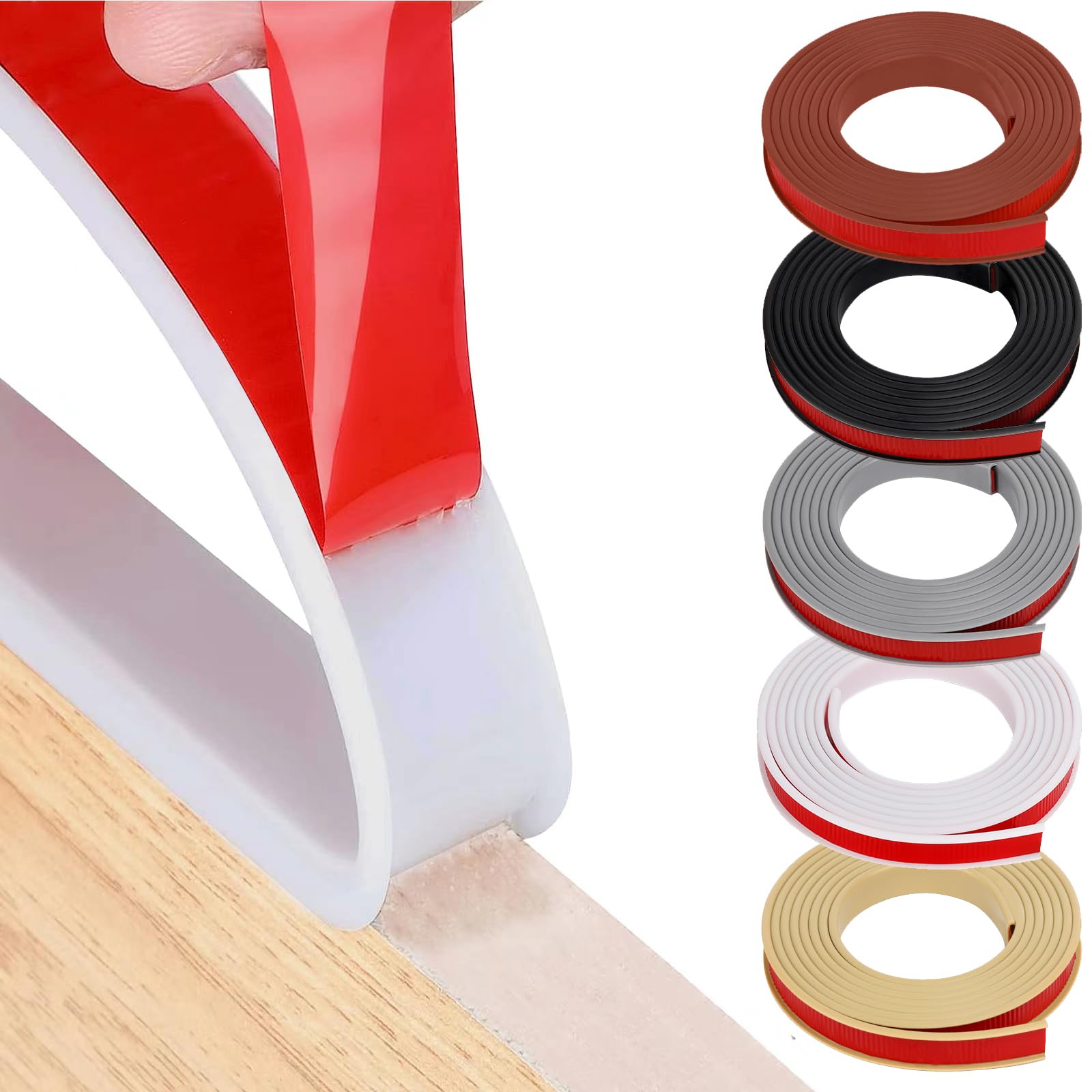 HeiPen U-Form Selbstklebend Möbelkantenband, 25mm x 3m Flexible TPE Faltbarer Kantenschutz Gummi für Schrankkanten, Abschlussleiste, Deckenkanten, Arbeitsplatten (Weiß, 25mm x 3m)