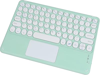Bluetooth キーボード ipad用 タブレット用 スマホ用 ノートパソコン用キーボード タッチパッド付 USB充電 薄型 小型 コンパクト 可愛い windows/ios/android対応 (緑)