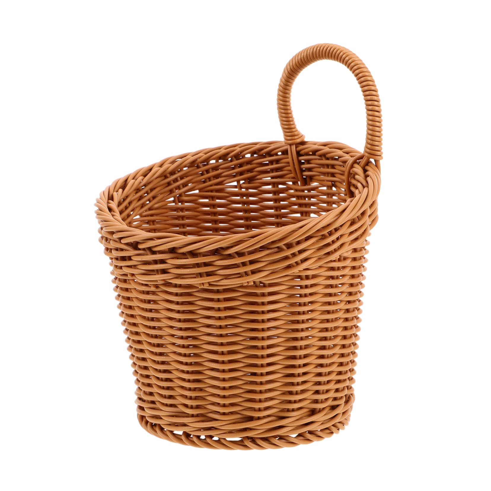 COLLBATH Cesta Colgante De Cocina Tejida De Mimbre Grande Para Almacenamiento Multiusos De Verduras y Utensilios, Diseño Abierto Resistente, Organizador Práctica Para Despensa y Paredes