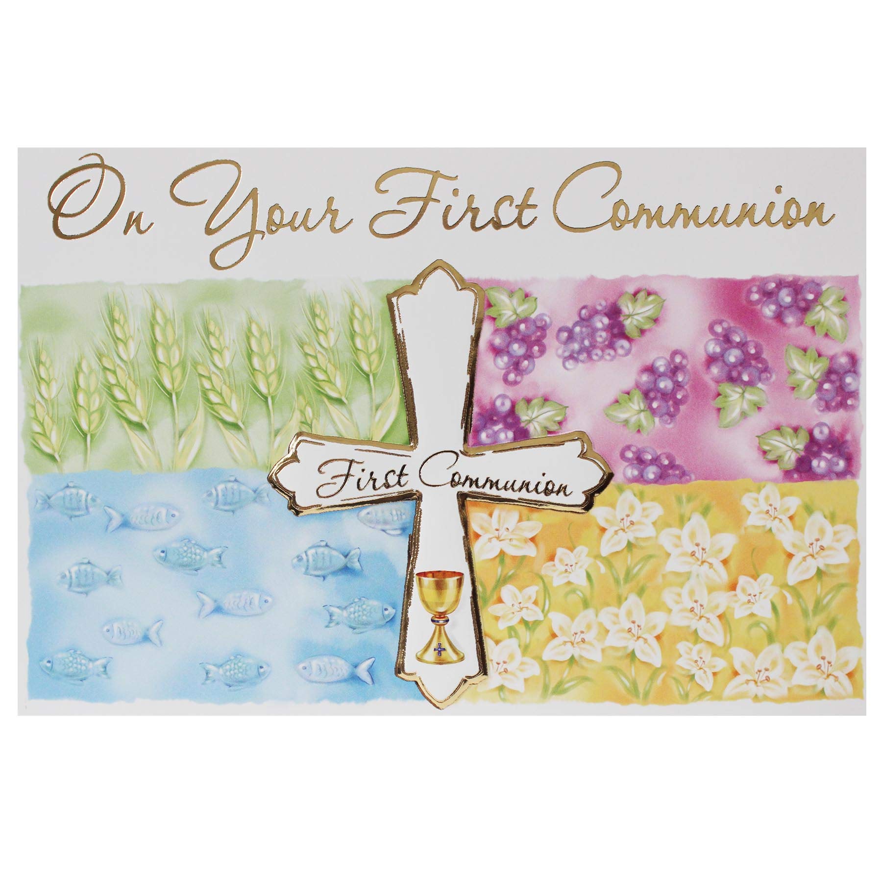 On Your First Holy Communion Money Wallet Card Symbolic Boy's / Girl's
