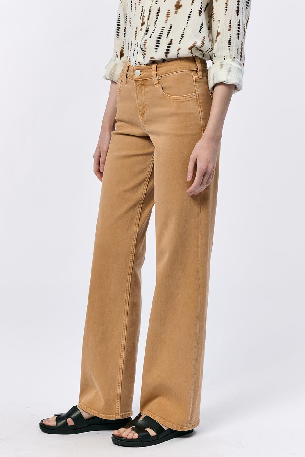 DEAR JOHN Taylor High Rise Straight Leg Jeans for Women Clean Hem Full Inseam Denim - Image 3