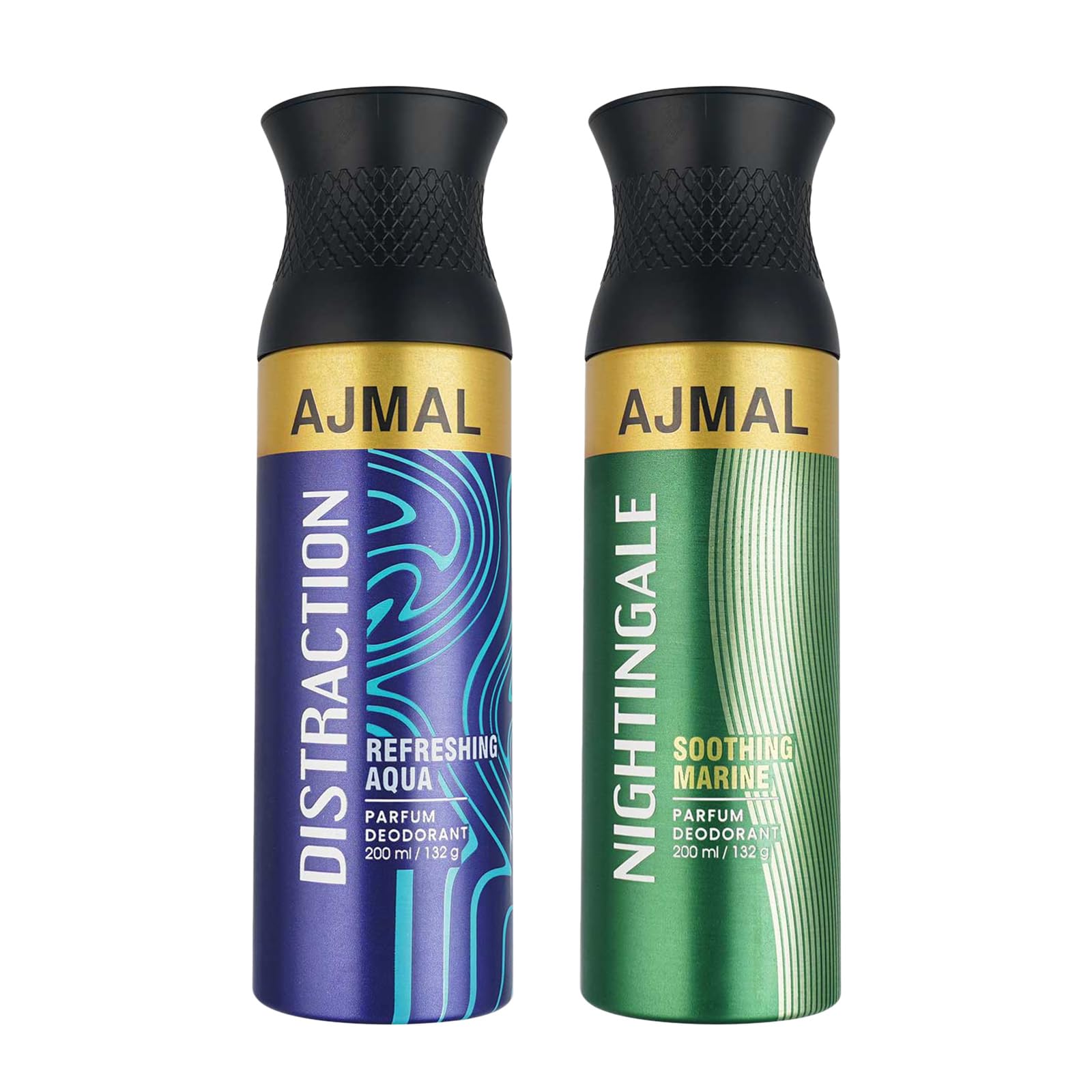 Ajmal Distraction & Nightingale Deodorant Combo pack of 2-200 ml each for Men and Women Aromatic, Woody Marine-picture-18