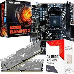 KIT UPGRADE - RYZEN A8 9600 + PLACA MÃE GAMER + 32GB DDR4 (16GB DDR4)