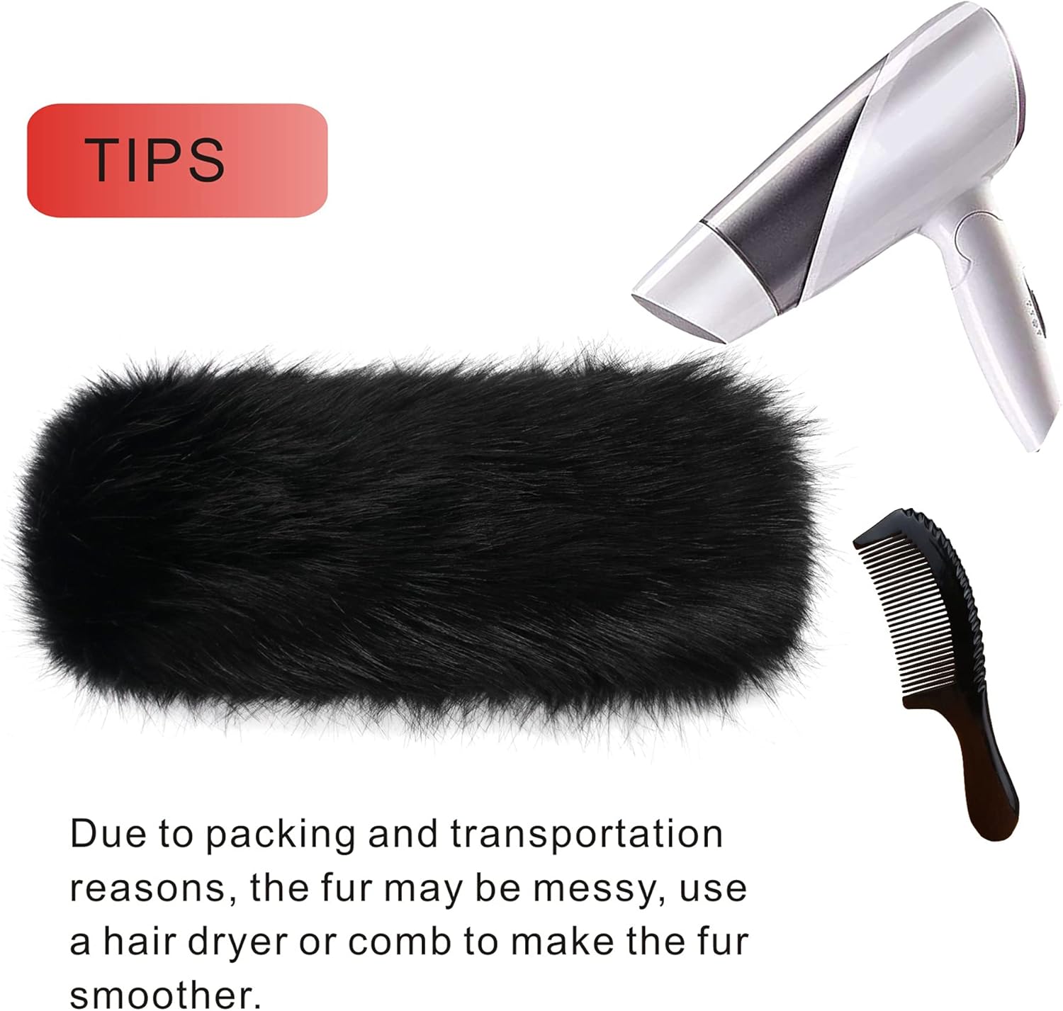 Faux Fur Headband for Women Winter Earwarmer Earmuff with Elastic - Image 6